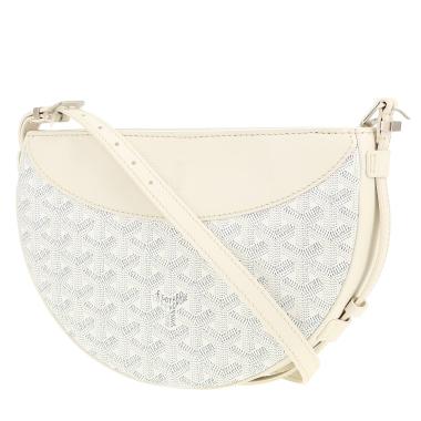 Goyard  Hirondelle shoulder bag  in white Goyard canvas  and white leather