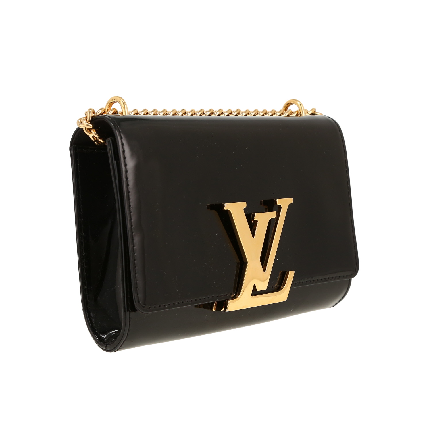 Louis Vuitton  Louise shoulder bag  in black patent leather - Detail D5