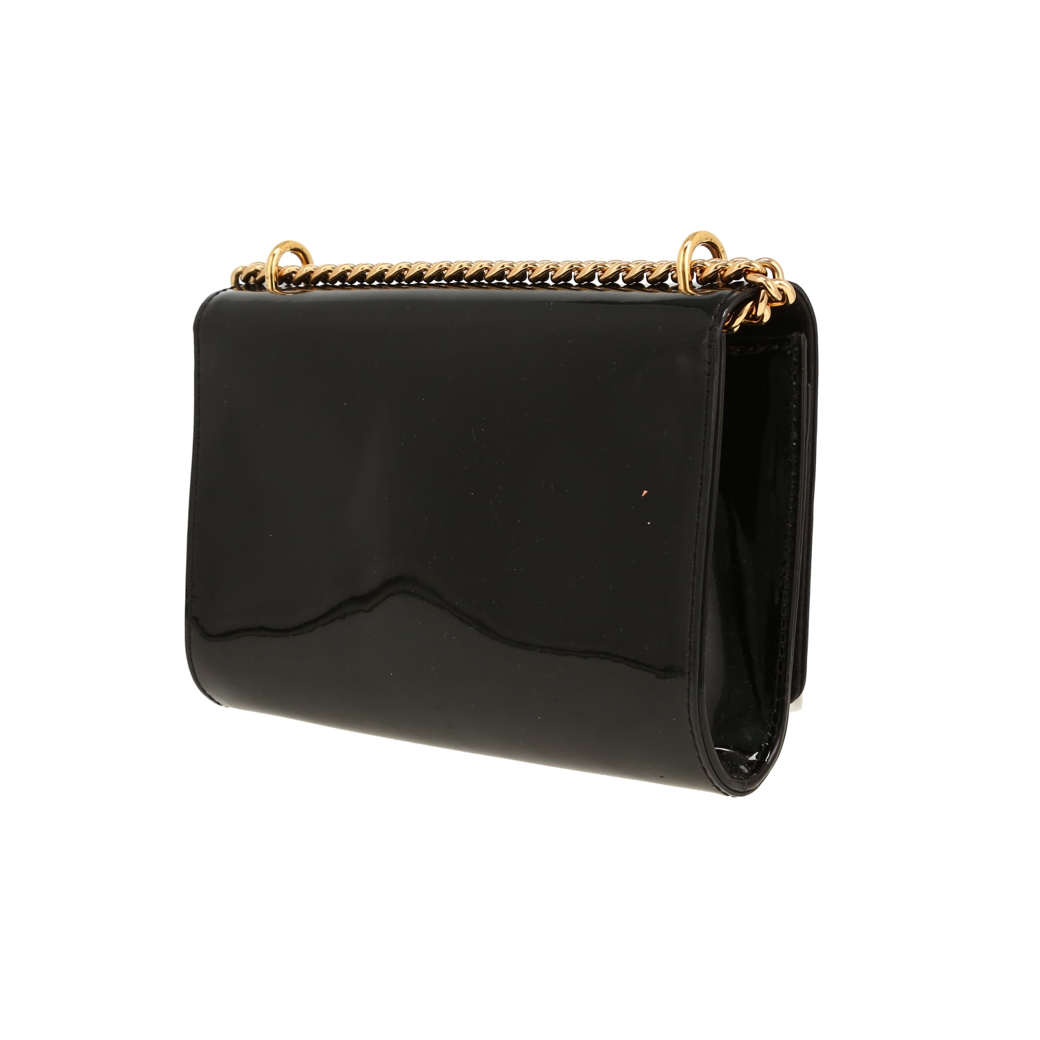 Bolso bandolera Louis Vuitton Louise en charol negro - Detail D6