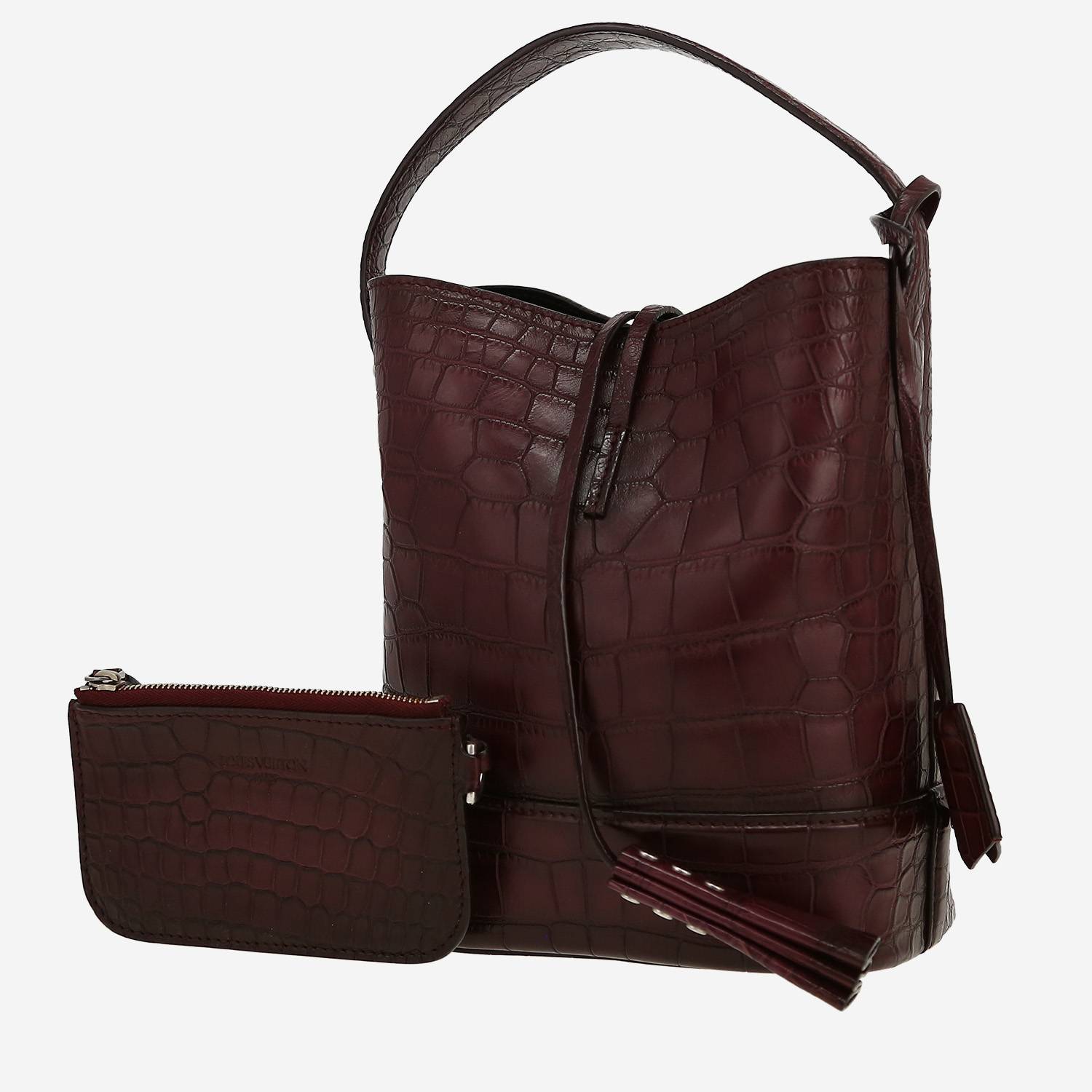 Sac à main Louis Vuitton   en alligator bordeaux