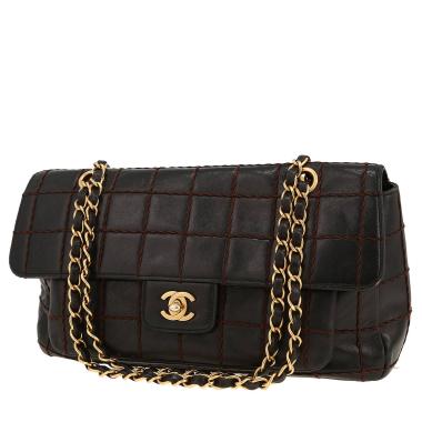 Chanel  Choco bar handbag  in brown quilted leather