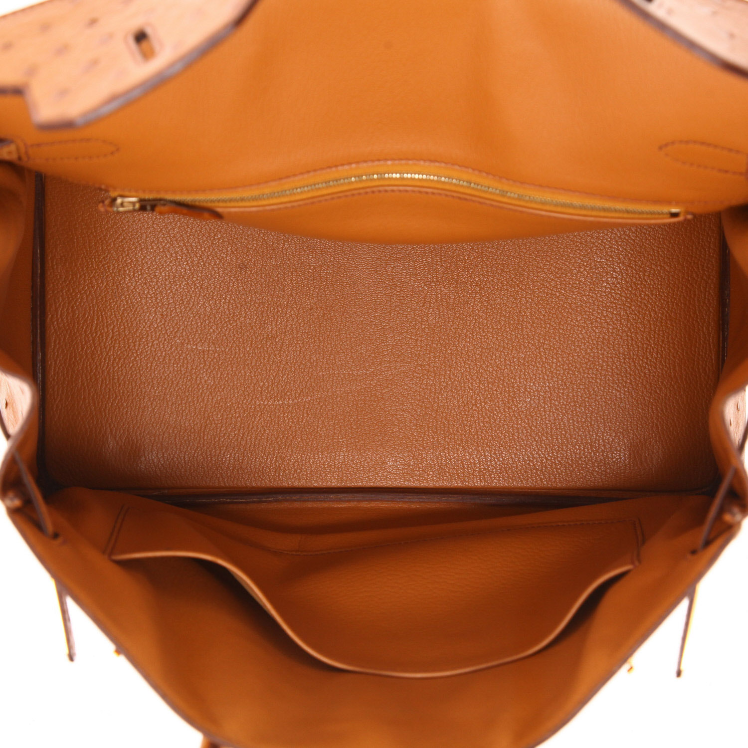 Borsa Hermès  Birkin 35 cm in struzzo gold - Detail D3