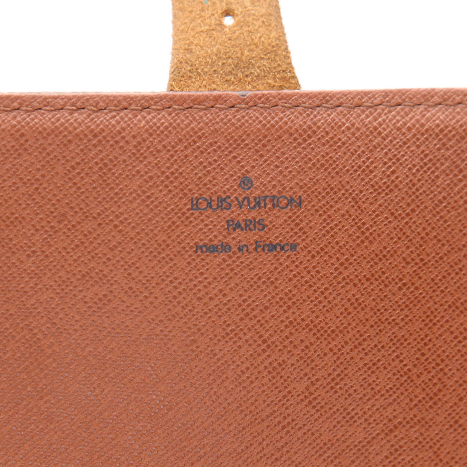 Sac bandoulière Louis Vuitton  Cartouchiére en toile monogram marron et cuir naturel - Detail D2