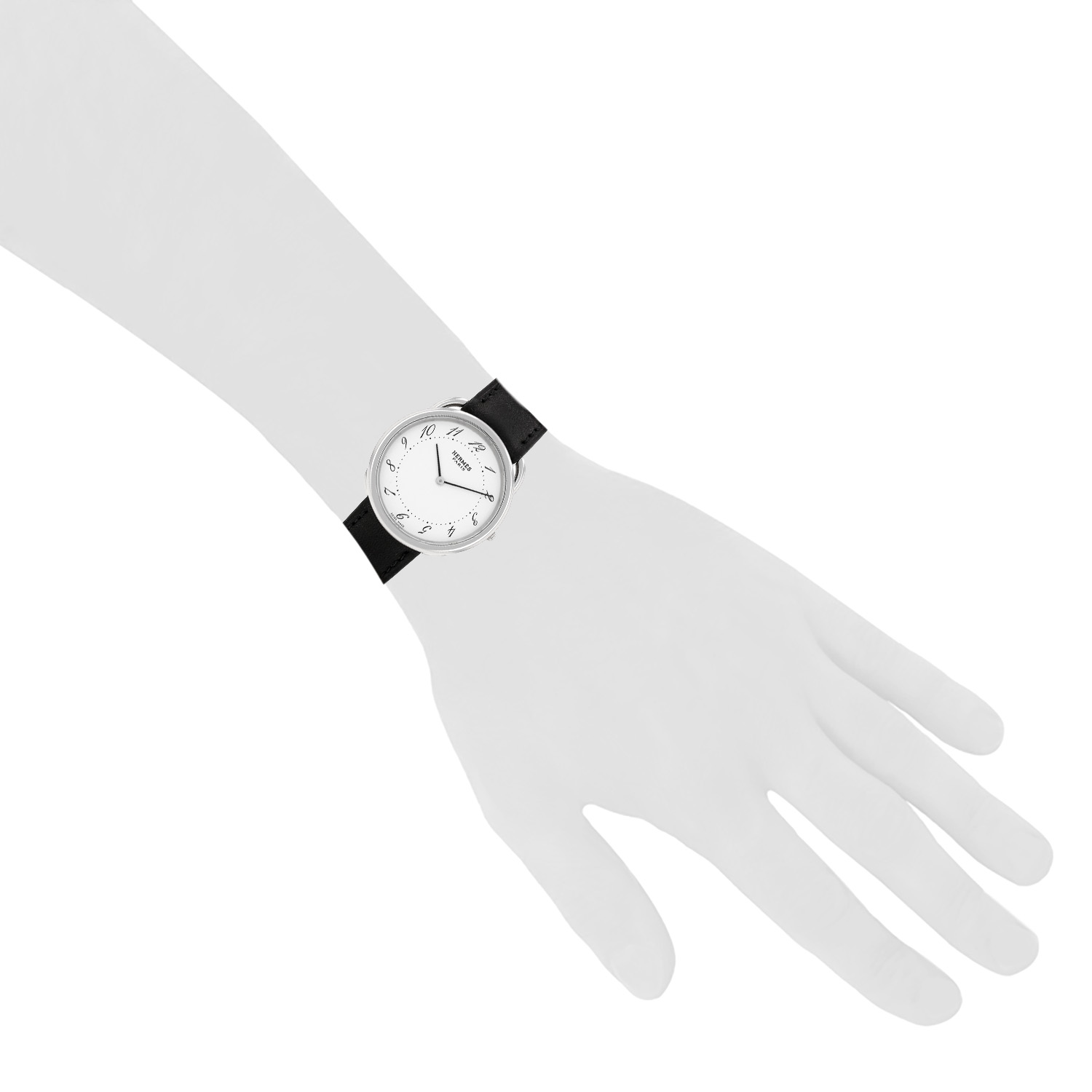 Hermès Arceau watch in steel Ref: Hermes - AR4.710  Circa 2000 - Detail D1