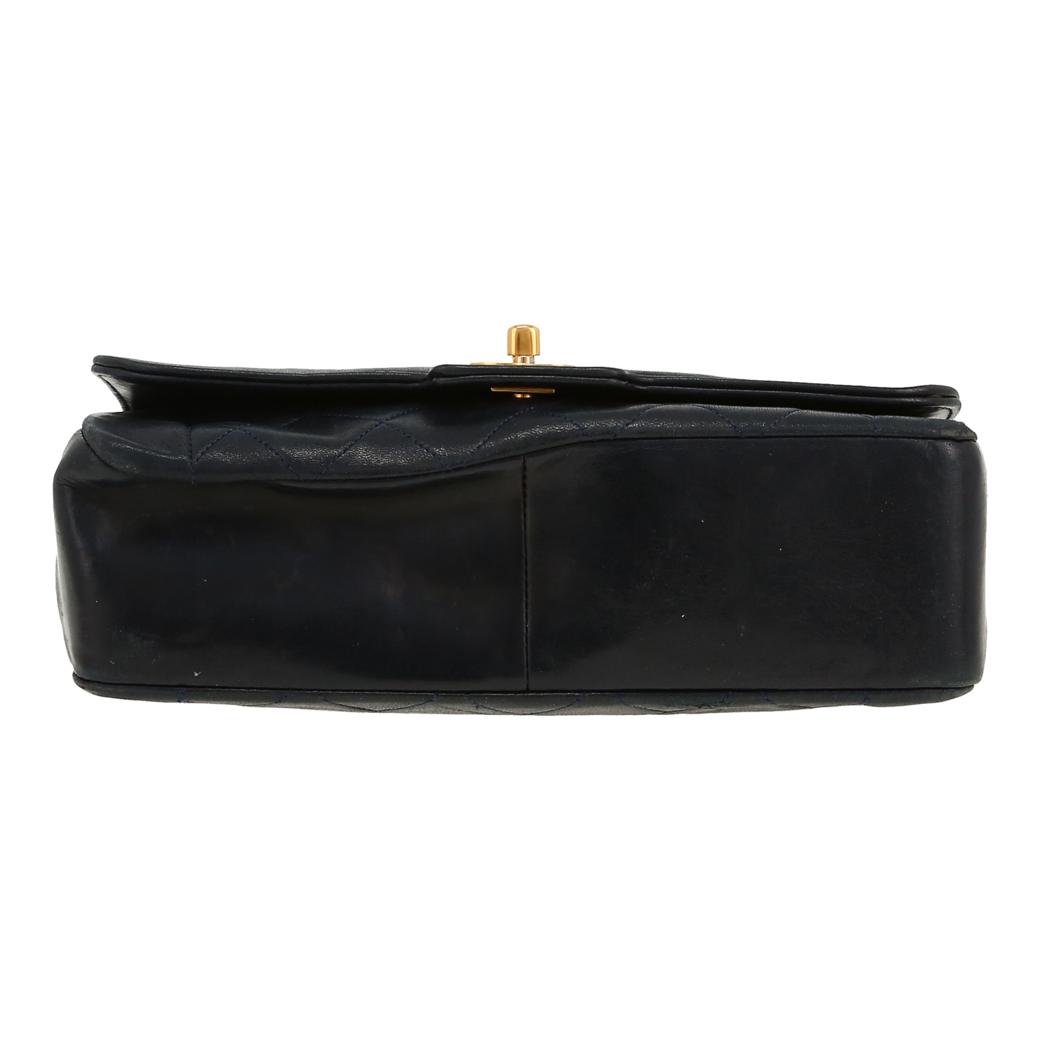 Sac bandoulière Chanel  Diana en cuir matelassé bleu-marine - Detail D1