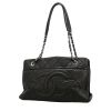 Sac shopping Chanel  Shopping GST en cuir grainé matelassé noir - Detail D5 thumbnail