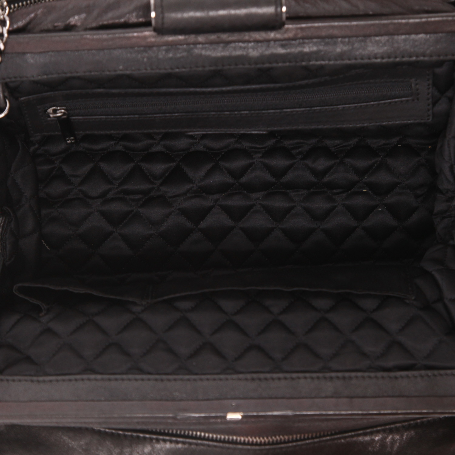 Borsa Chanel   in pelle iridescente nera - Detail D3