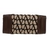 Valentino Garavani   handbag  in beige and brown logo canvas  and brown leather - Detail D1 thumbnail