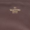 Valentino Garavani   handbag  in beige and brown logo canvas  and brown leather - Detail D2 thumbnail