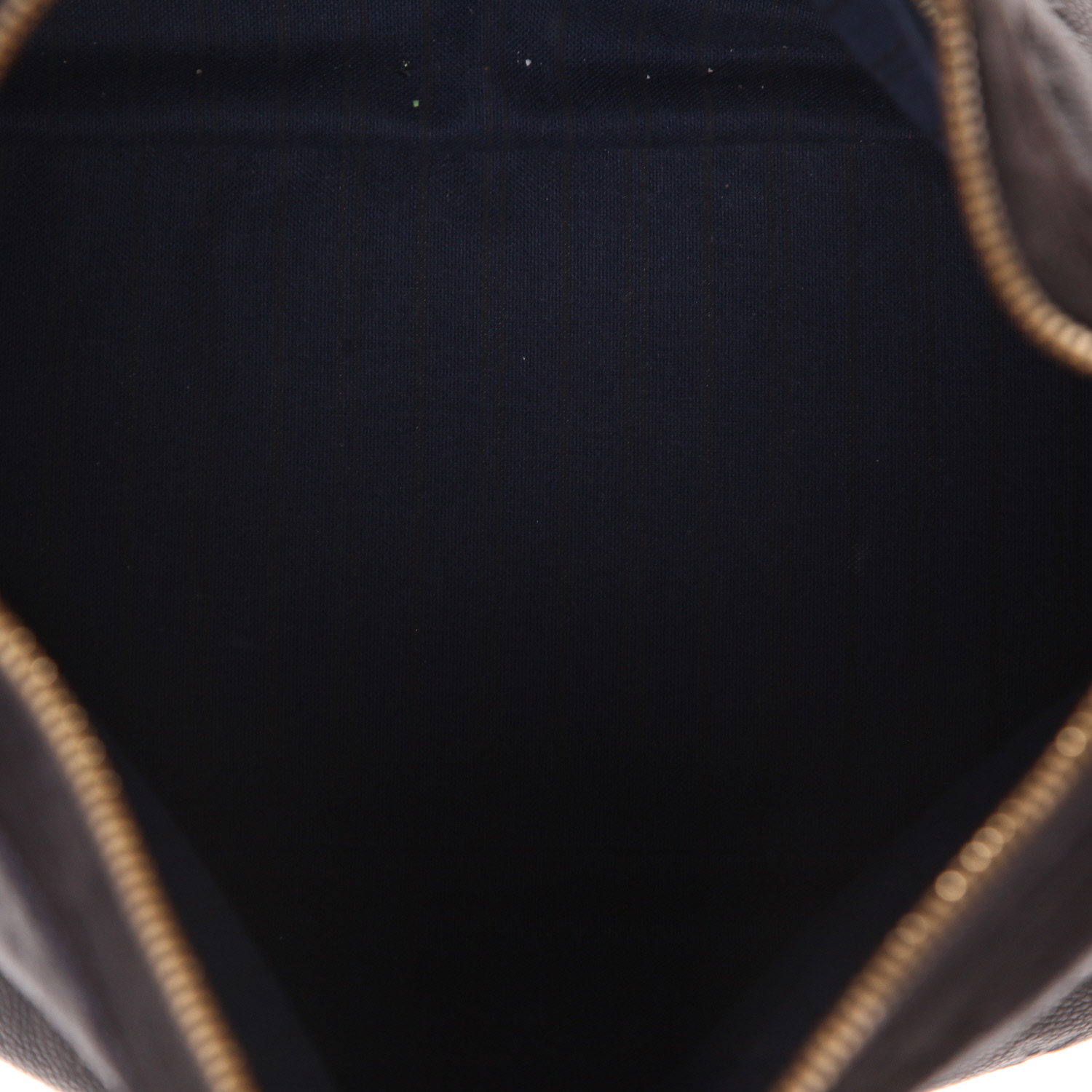 Bolso de mano Louis Vuitton   en cuero monogram huella azul marino y Veau velours negro - Detail D3