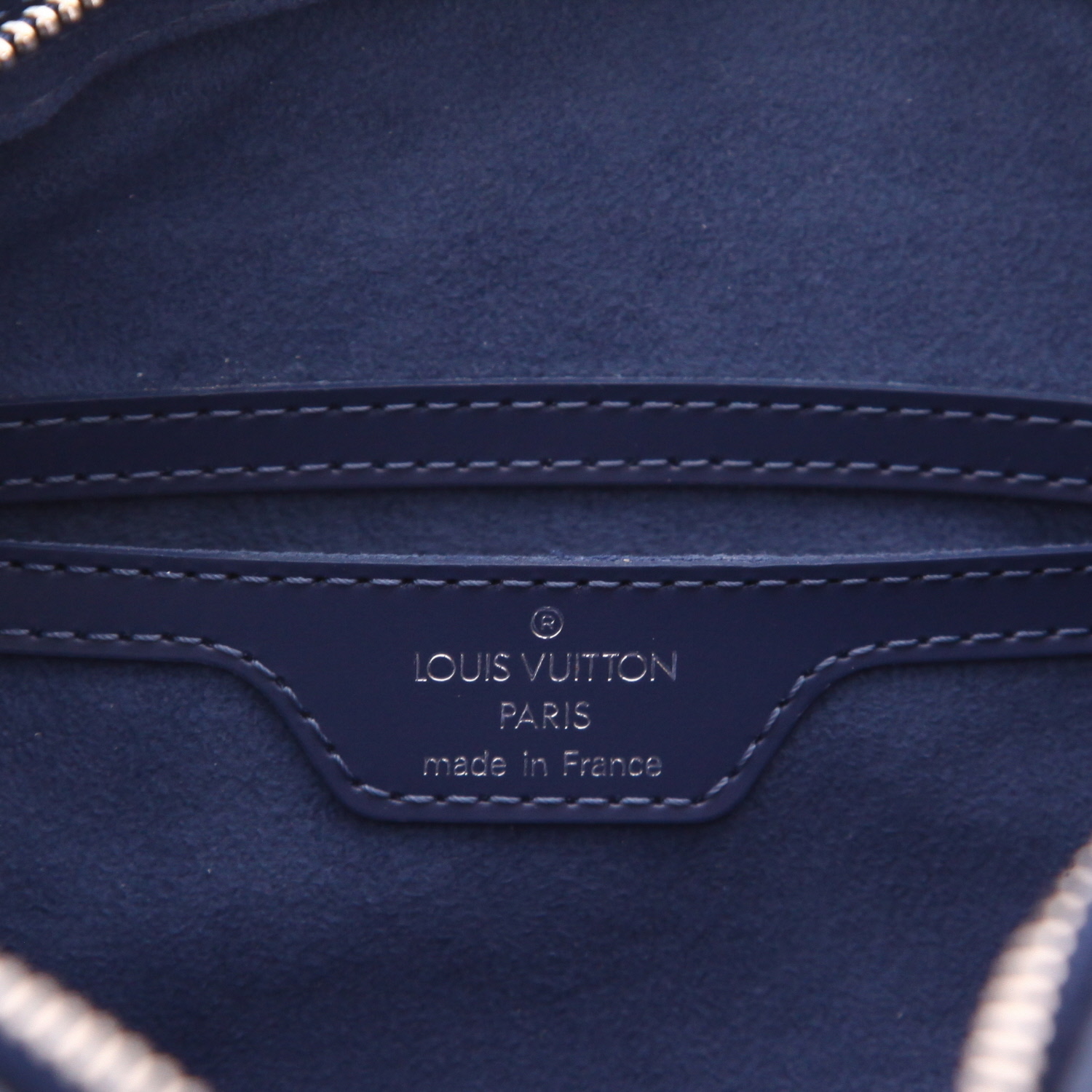 Bolso de mano Louis Vuitton  Papillon en cuero Epi azul - Detail D2