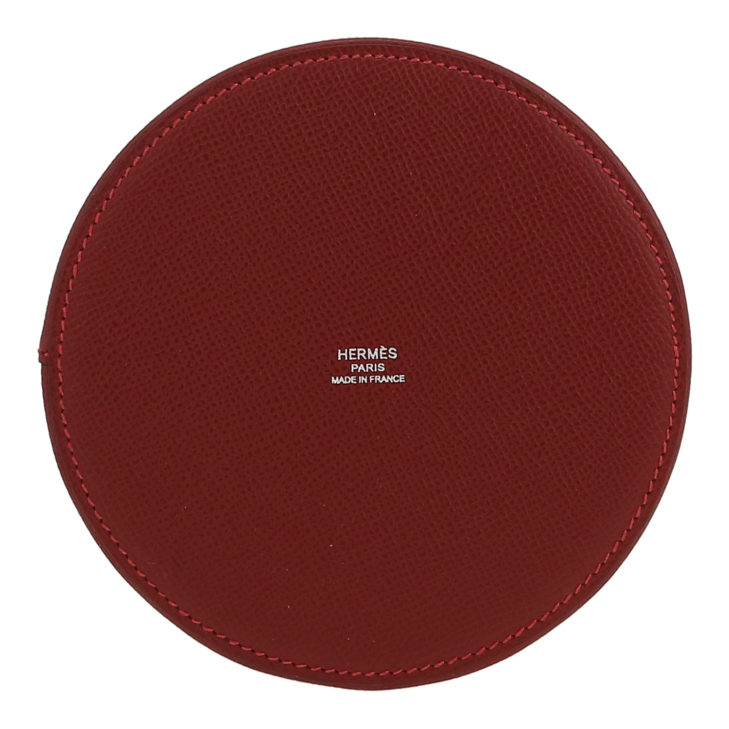 Bolso de mano Hermès  Médor en cuero epsom rojo H - Detail D1