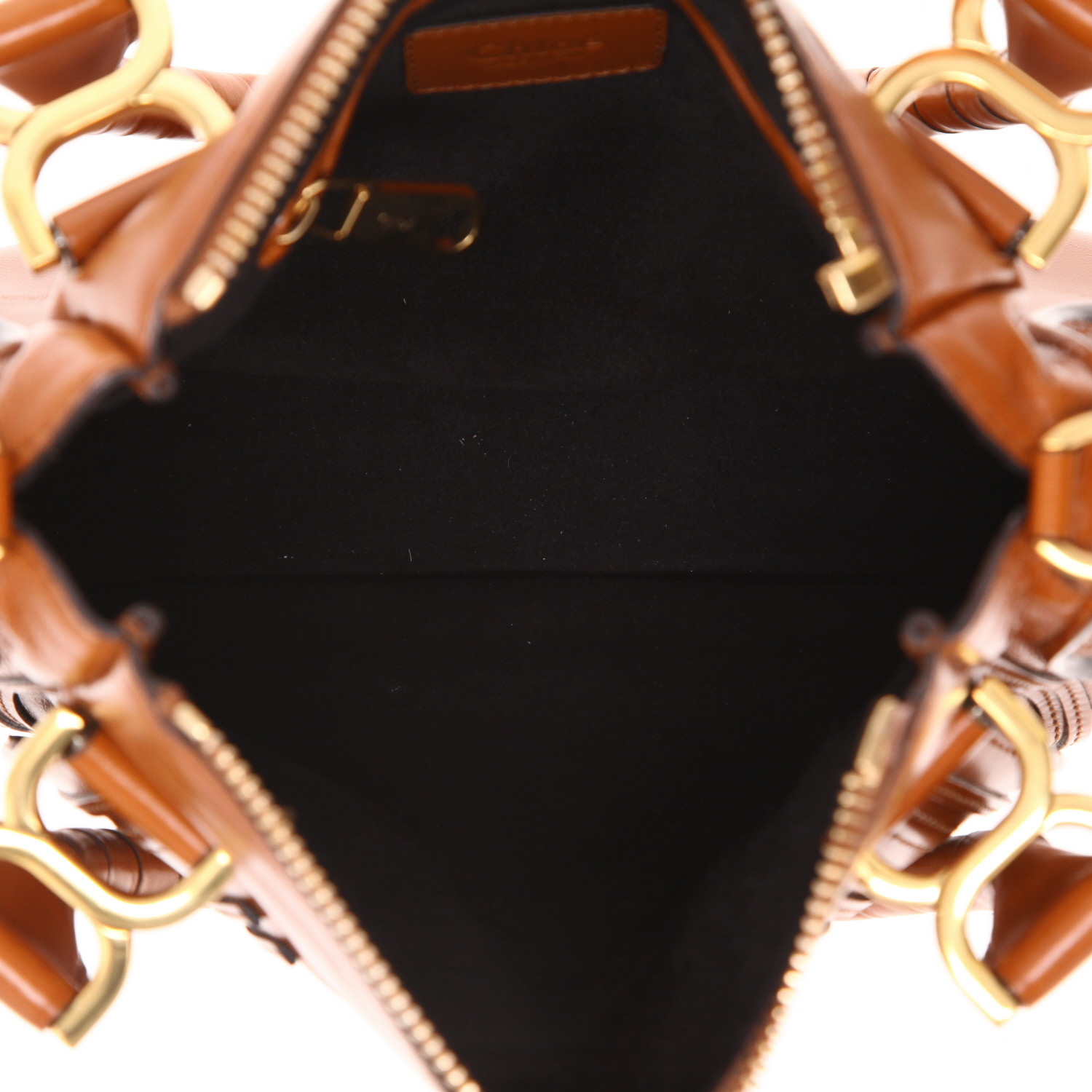 Borsa Chloé  Marcie in pelle martellata marrone - Detail D3