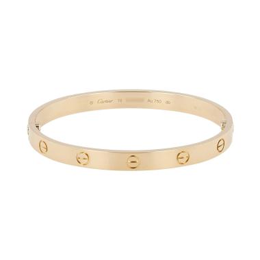 Bracelet Cartier Love en or jaune, taille 18
