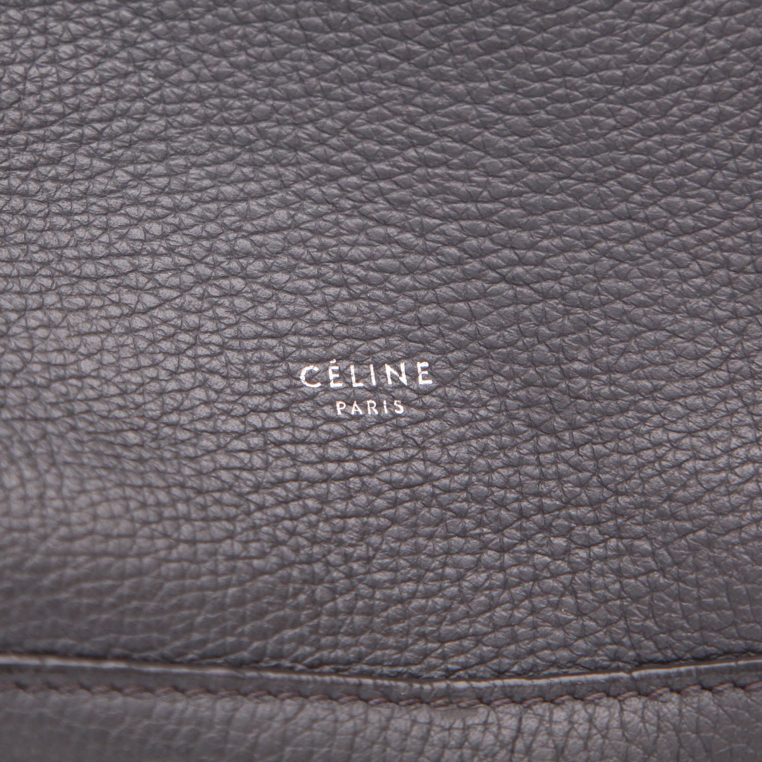 Borsa Celine  Big Bag in pelle martellata grigia - Detail D2