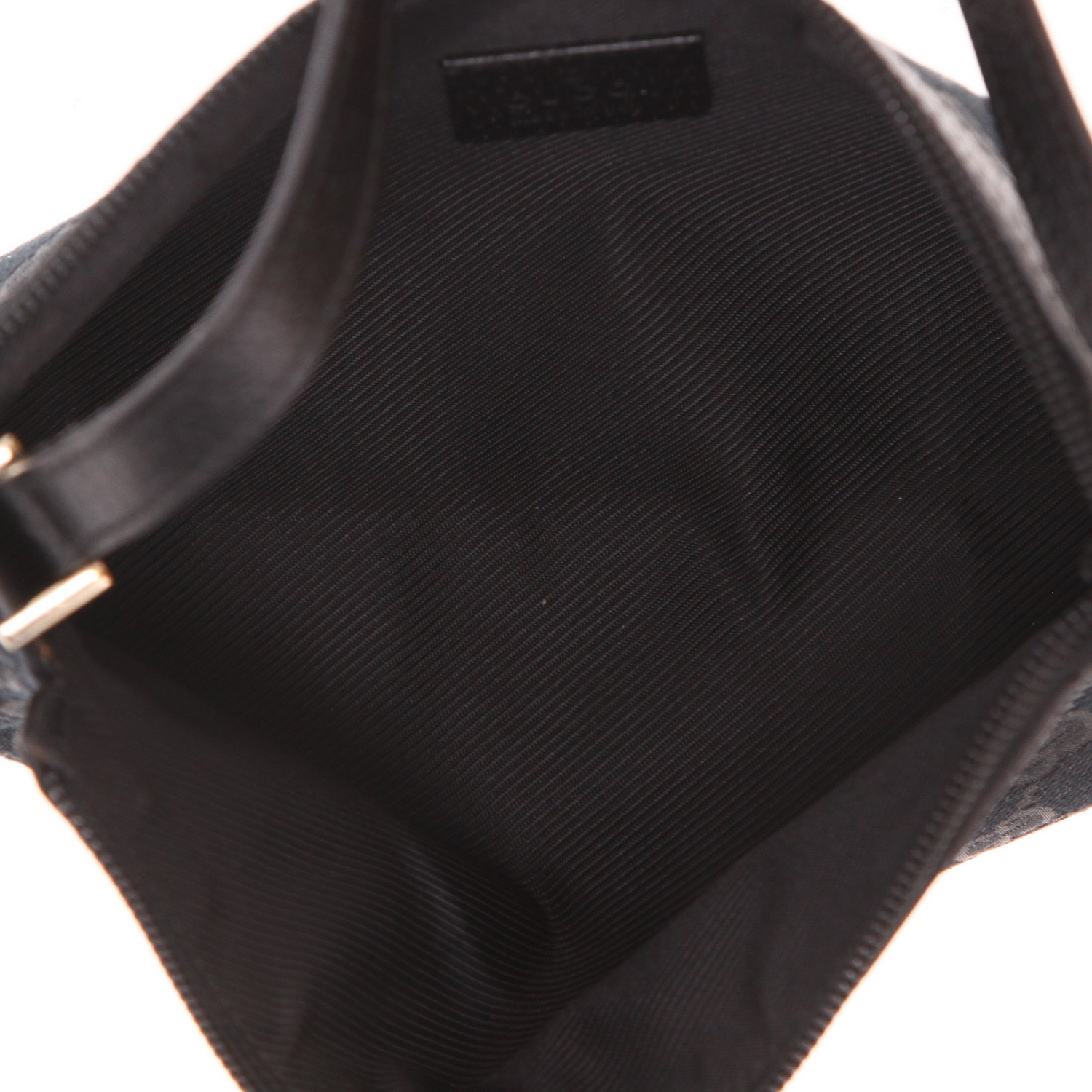 Borsa Gucci   in tela e pelle nera - Detail D3