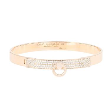 Bracciale Hermès Collier de chien in oro rosa e diamanti
