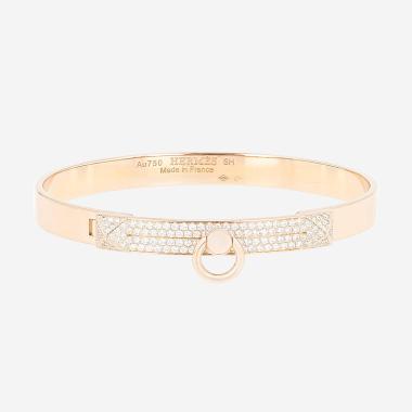 Bracelet Hermès Collier de chien en or rose et diamants