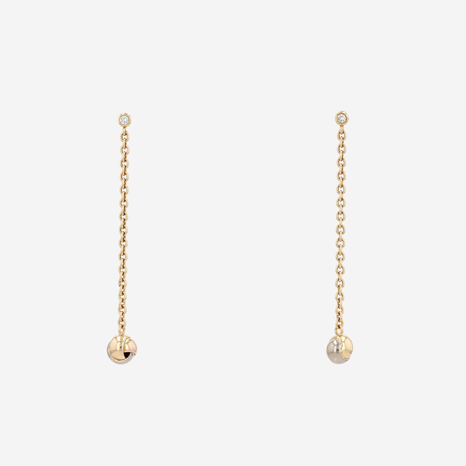 Orecchini Cartier Trinity in 3 ori e diamanti