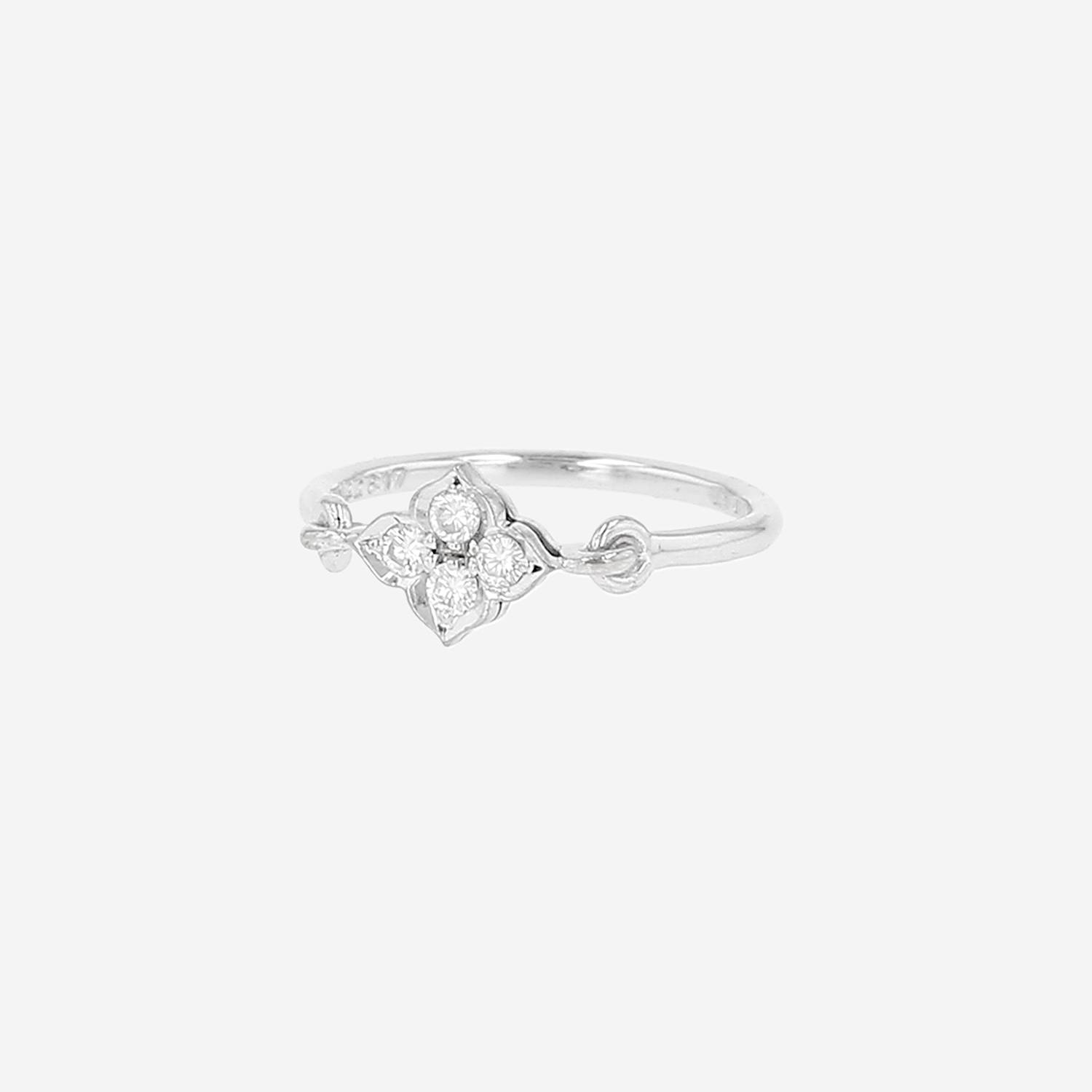 Bague Cartier Inde Mystérieuse en or blanc et diamants