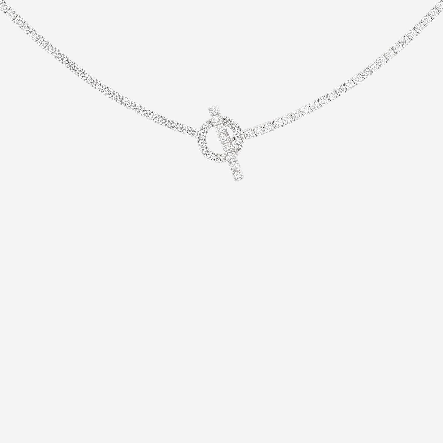 Collier Hermès Finesse en or blanc et diamants en diamants