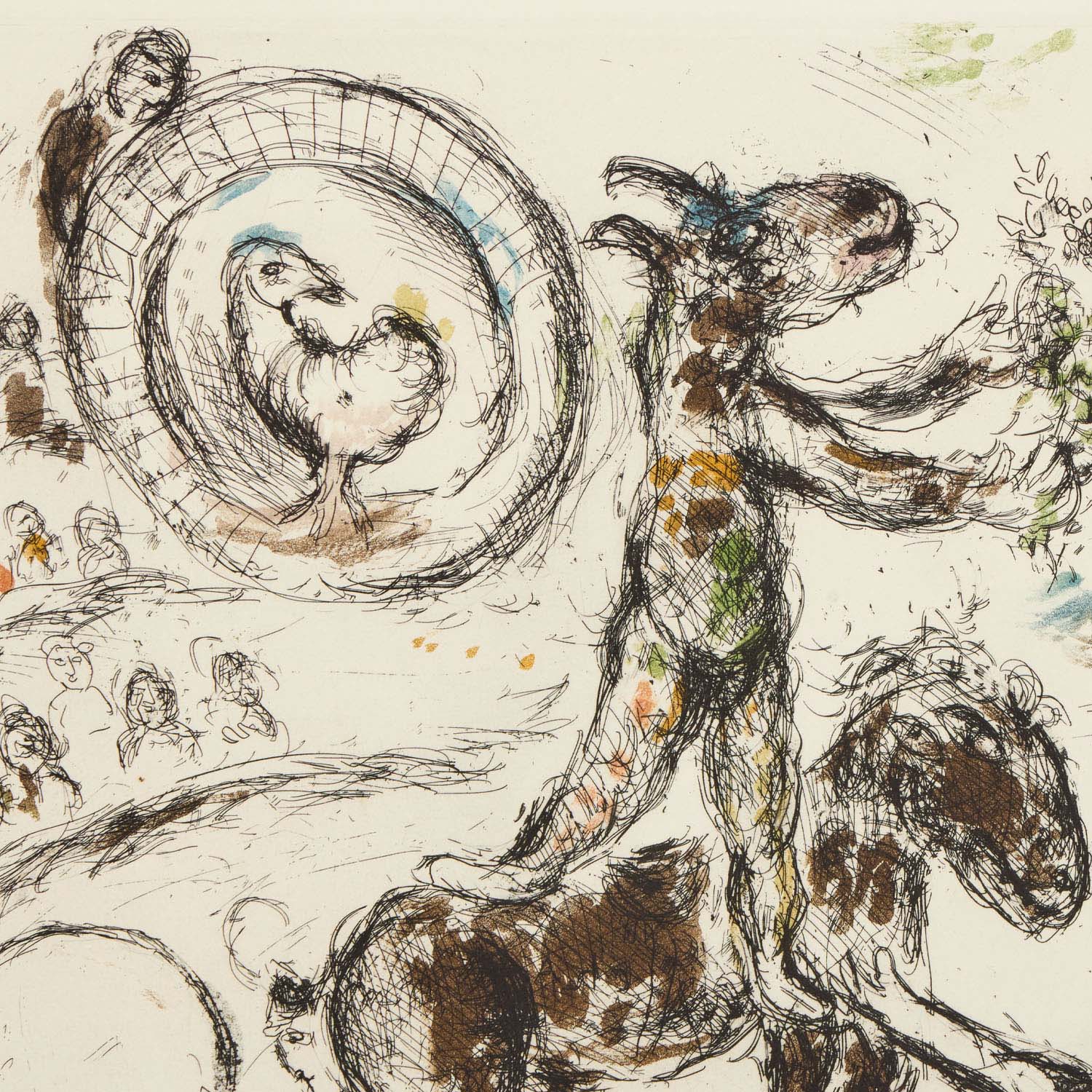 Marc Chagall (1887-1985) - L'âne au bouquet de fleurs - 1968 - Detail D2