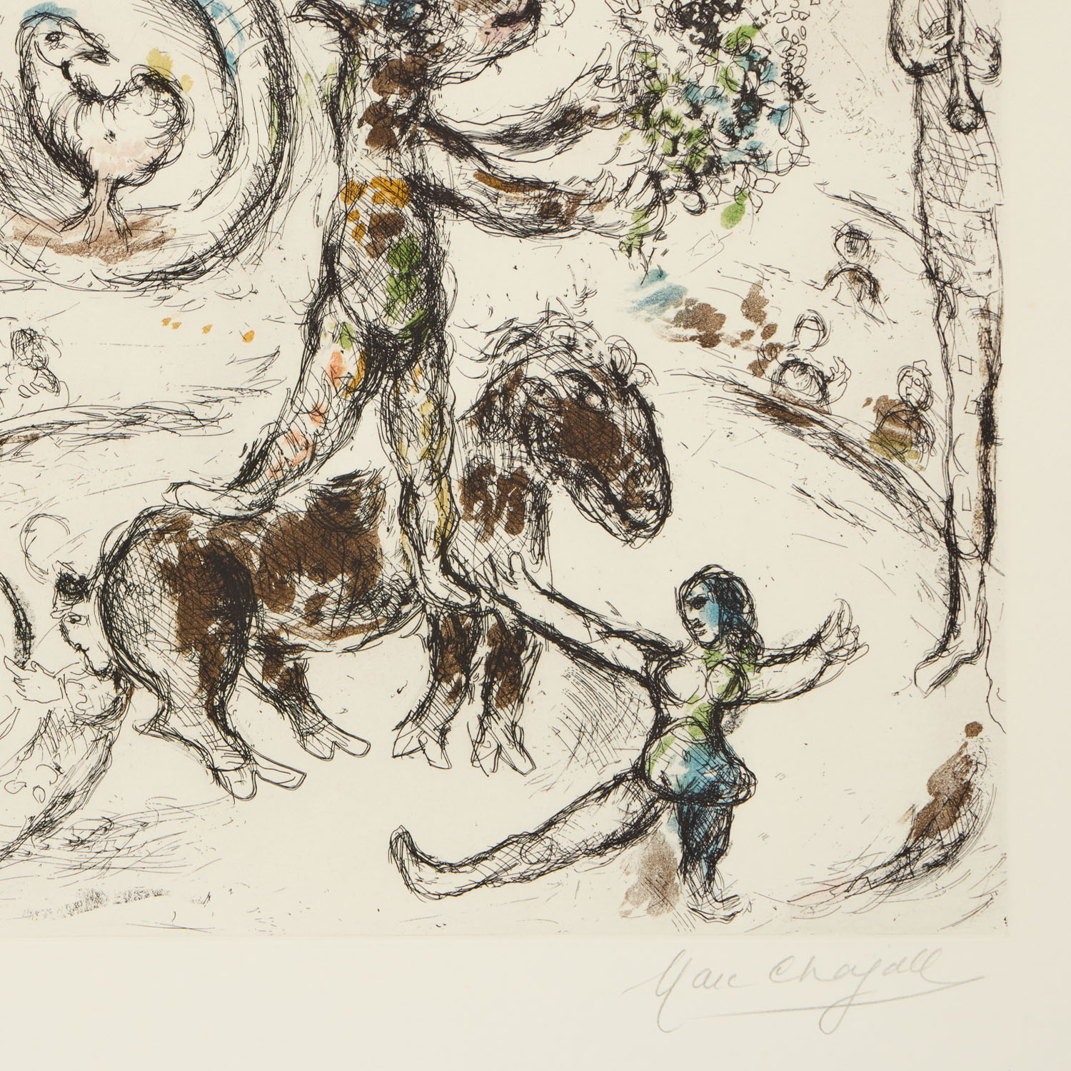 Marc Chagall (1887-1985) - L'âne au bouquet de fleurs - 1968 - Detail D3
