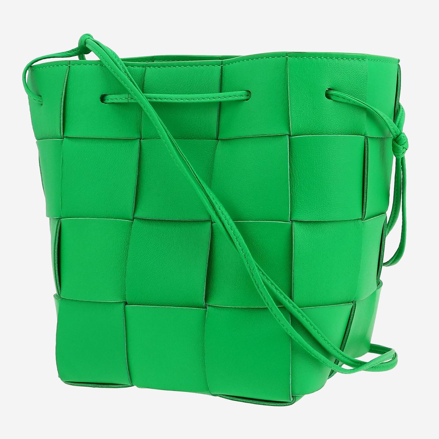 Bottega Veneta  Cassette handbag  in green intrecciato leather