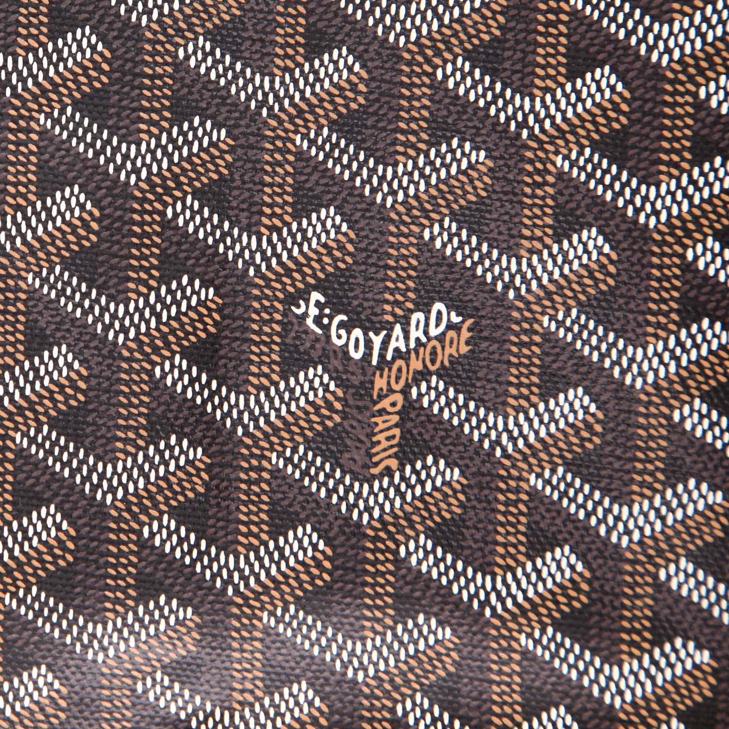 Bolso Cabás Goyard  Saint-Louis en tela Goyardine negra y cuero negro - Detail D2