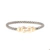 Fred Chance Infinie large model bracelet in pink gold and stainless steel - 360 thumbnail