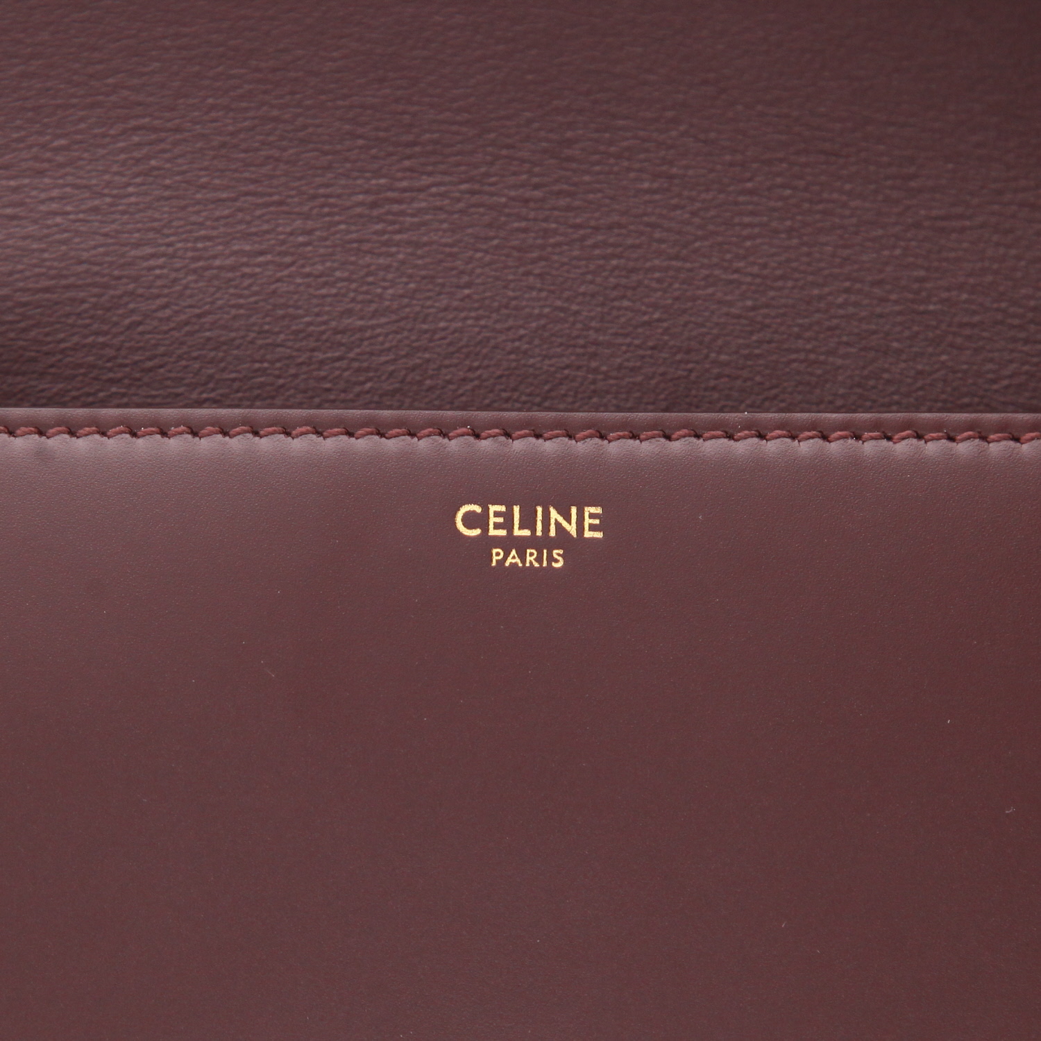 Borsa Celine  Crécy in pelle Bordeaux - Detail D2