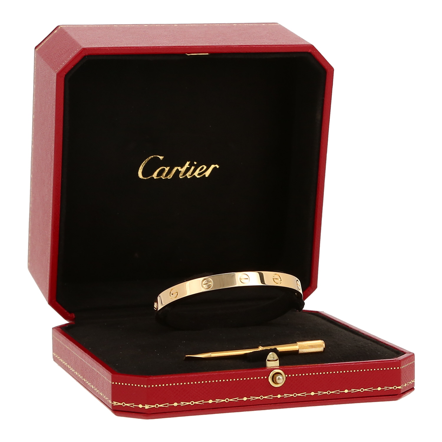 Cartier Love bracelet in yellow gold, size 17 - Detail D2