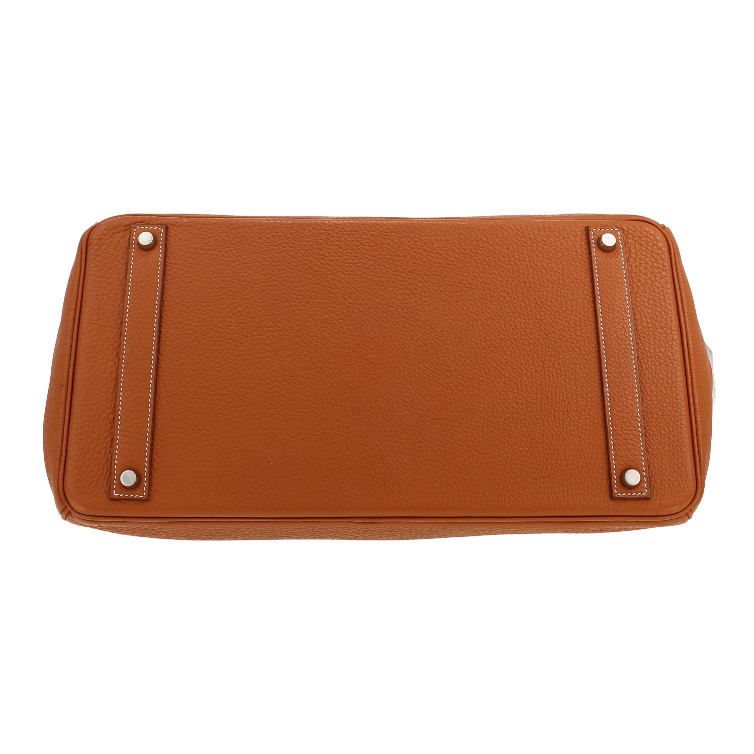 Bolso de mano Hermès  Birkin 40 cm en cuero togo color oro - Detail D1