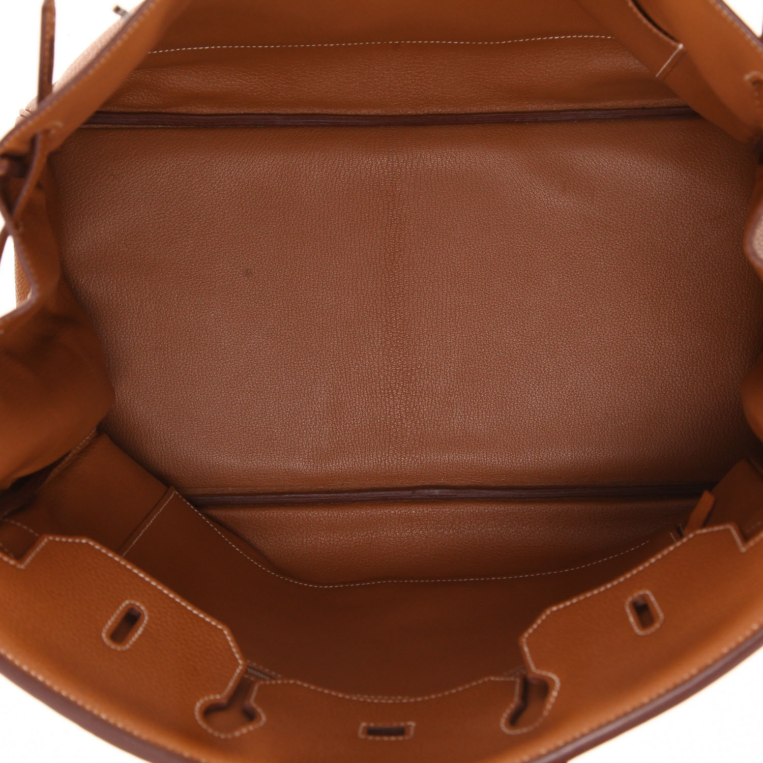 Bolso de mano Hermès  Birkin 40 cm en cuero togo color oro - Detail D3
