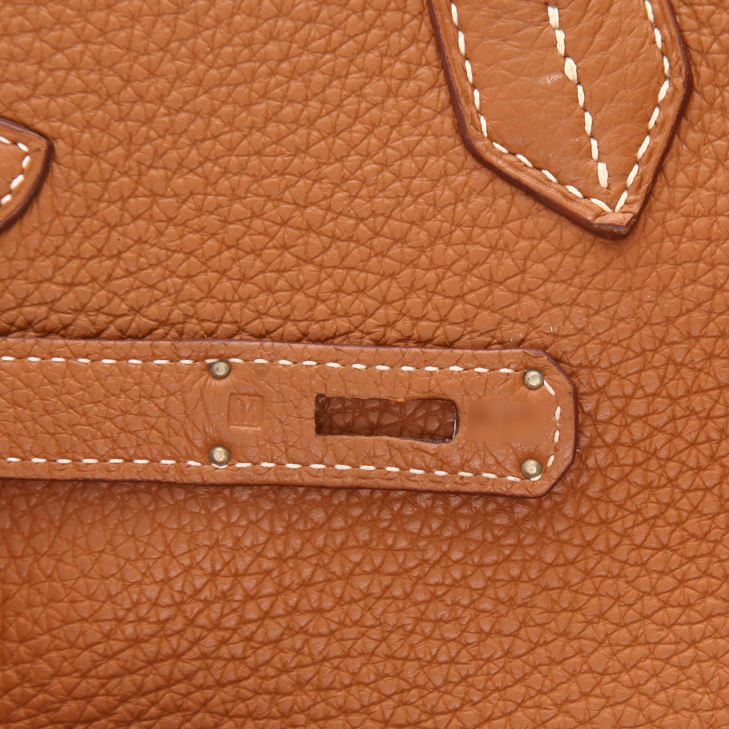 Hermès  Birkin 40 cm handbag  in gold togo leather - Detail D4