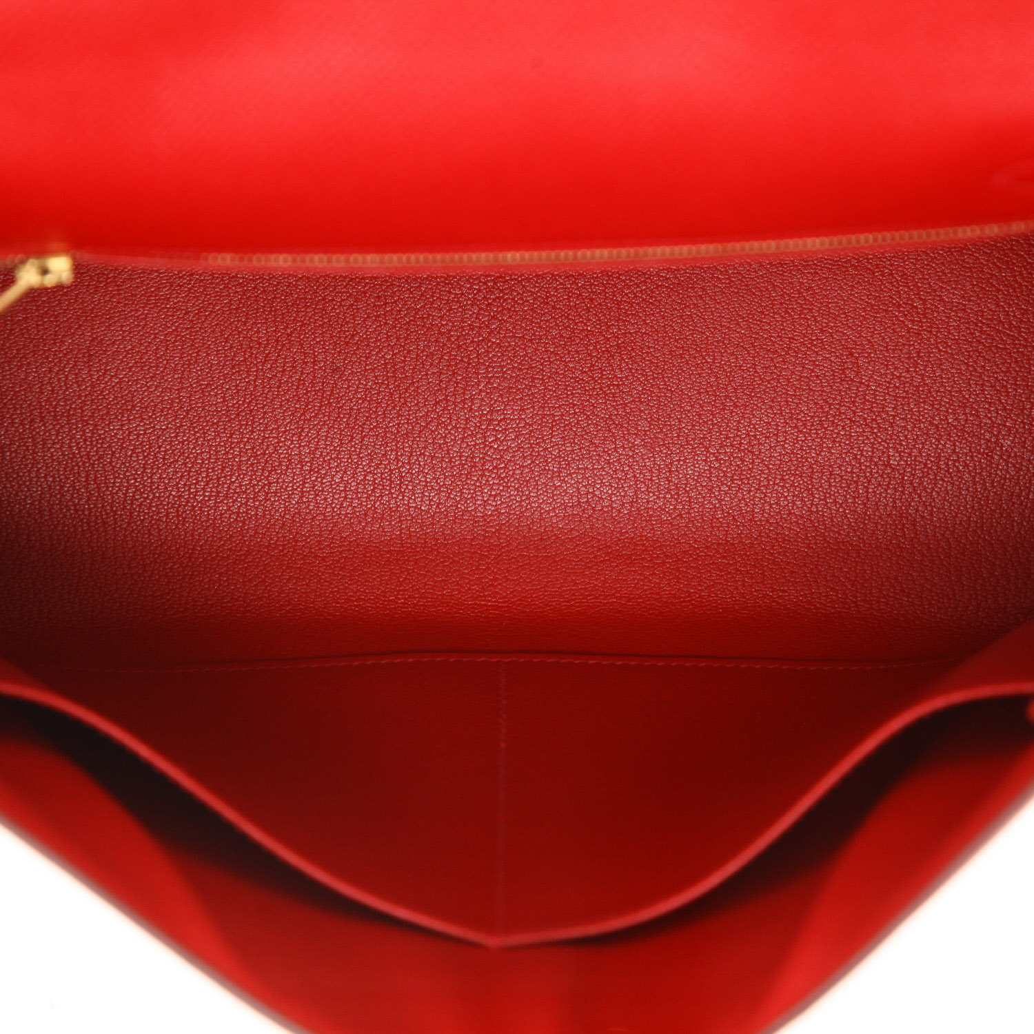 Bolso de mano Hermès  Kelly 32 cm en cuero epsom rojo Casaque - Detail D3