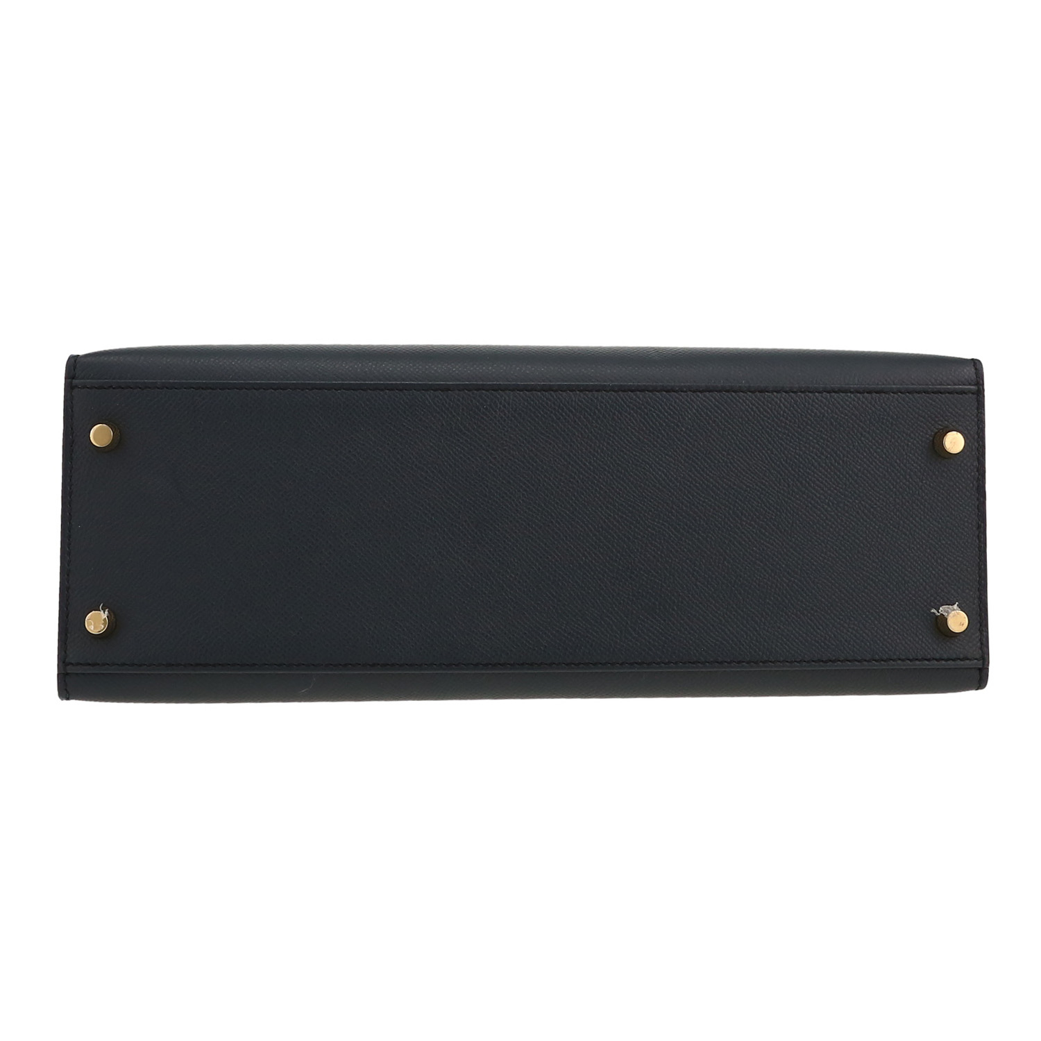 Hermès  Kelly 32 cm handbag  in navy blue epsom leather - Detail D1