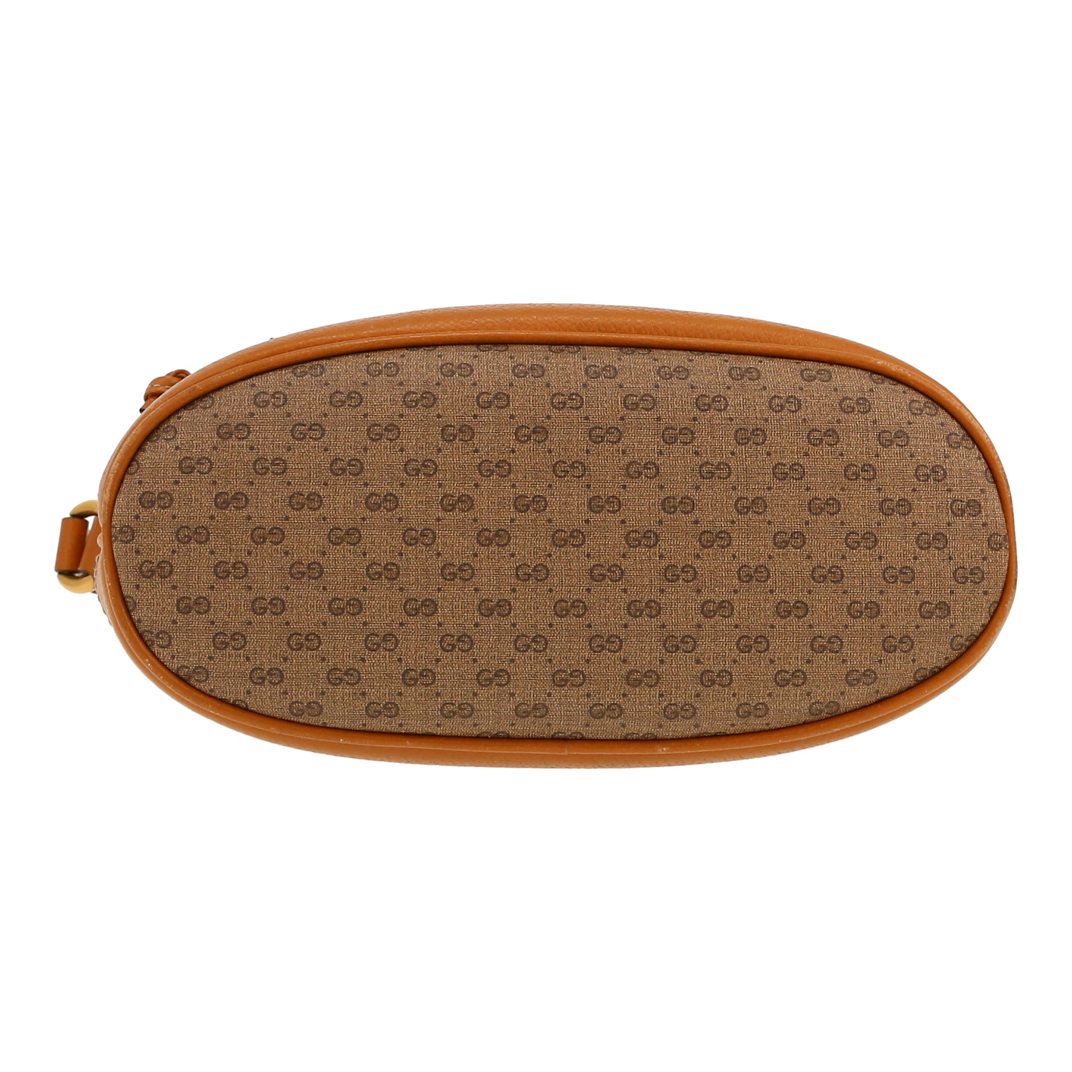 Gucci  Sac Seau Mini Edition Limitée Gucci x Disney shoulder bag  in beige logo canvas  and brown leather - Detail D1