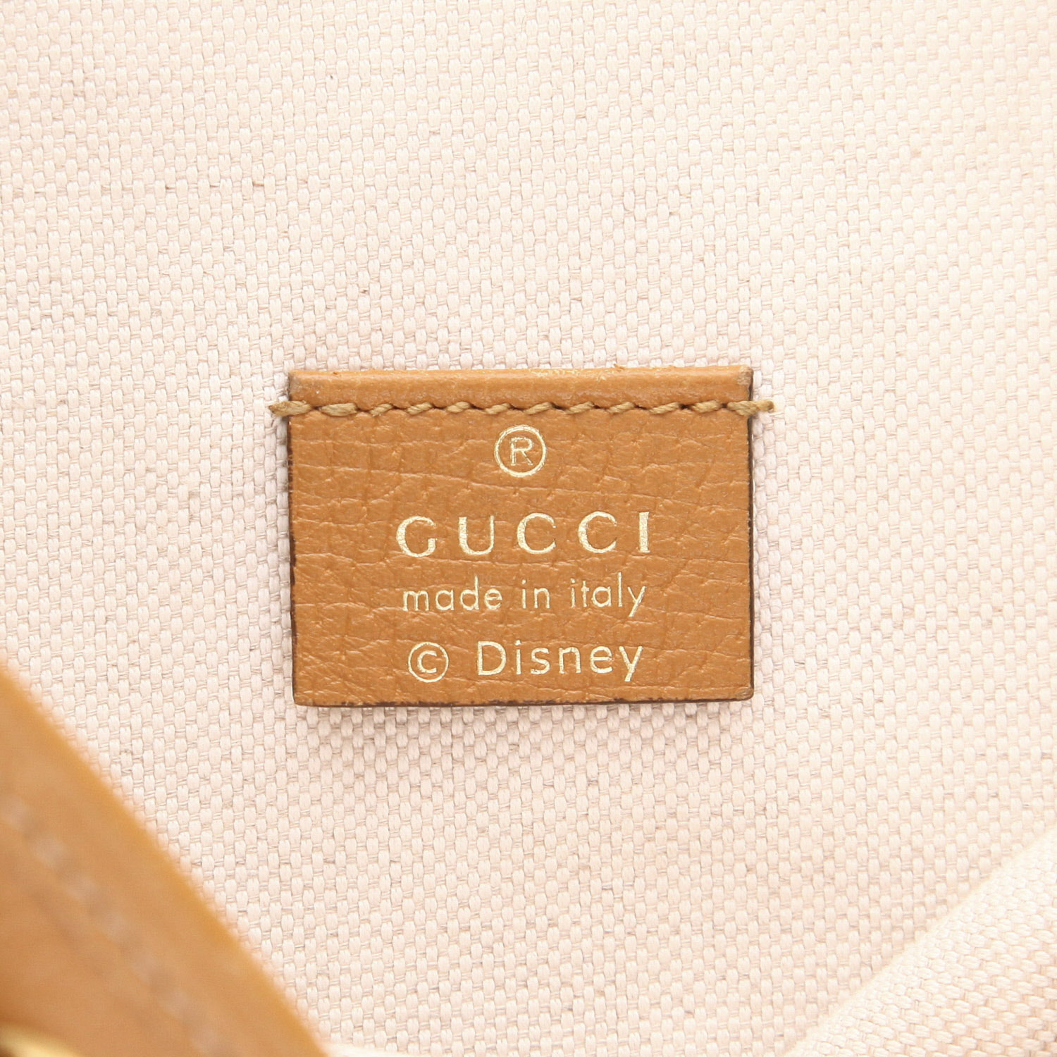 Borsa a tracolla Gucci  Sac Seau Mini Edition Limitée Gucci x Disney in tela siglata beige e pelle marrone - Detail D2
