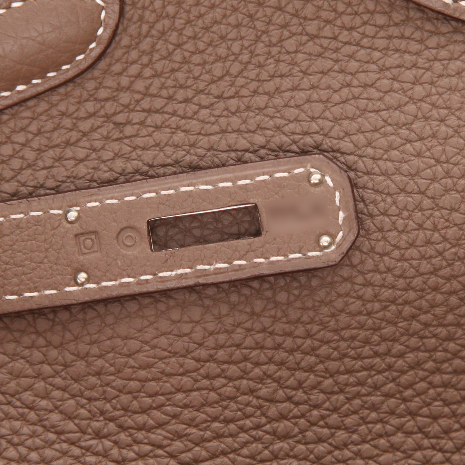 Hermès  Birkin 35 cm handbag  in etoupe togo leather - Detail D4