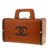 Chanel   vanity case  wood  and black leather - 00pp thumbnail