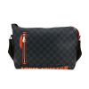 Borsa a tracolla Louis Vuitton   in tela a scacchi grigia e pelle nera - 360 thumbnail