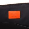 Borsa a tracolla Louis Vuitton   in tela a scacchi grigia e pelle nera - Detail D2 thumbnail
