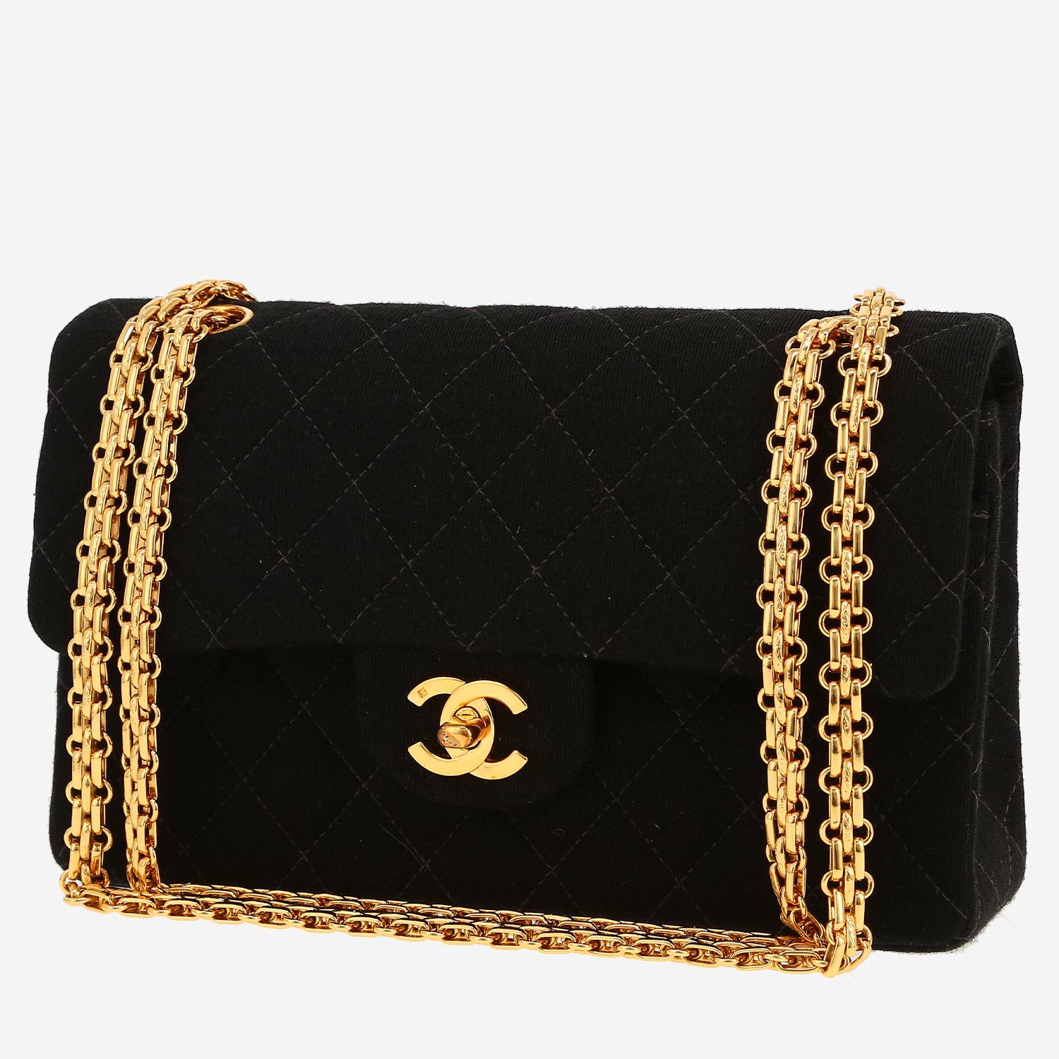 Sac à main Chanel  Timeless Petit en toile jersey noire