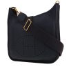 Sac bandoulière Hermès  Evelyne III en cuir togo bleu-marine - 00pp thumbnail