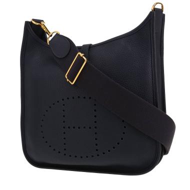 Hermès  Evelyne 29 cm shoulder bag  in navy blue togo leather