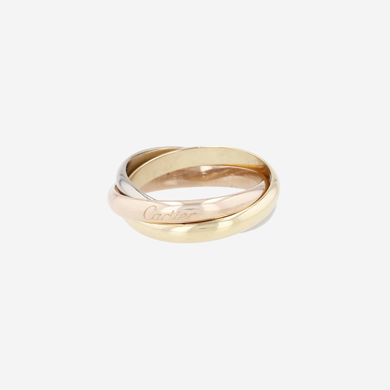 Cartier Trinity medium model ring in 3 golds, size 65