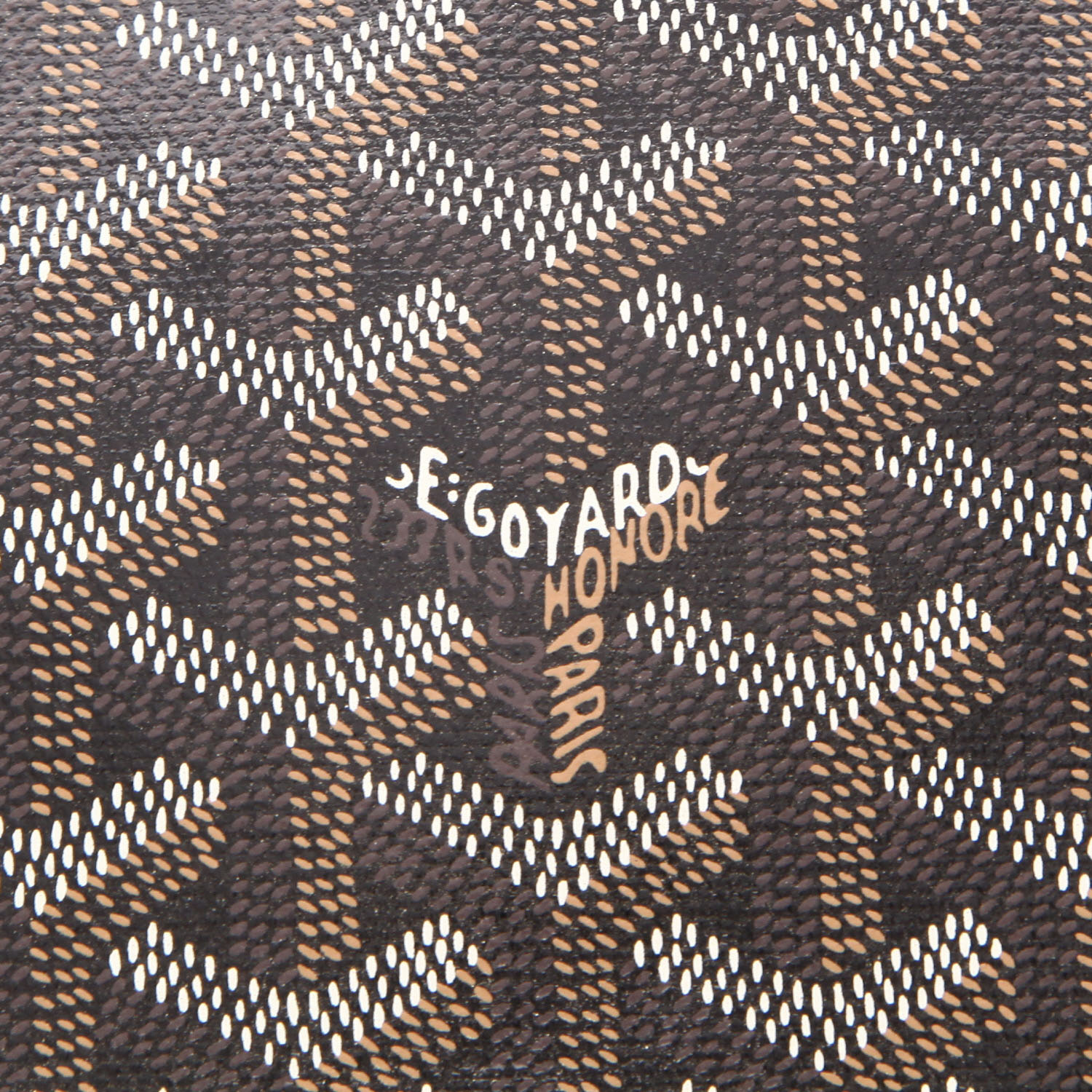 Shopping bag Goyard  Artois in tela Goyardine nera e pelle marrone - Detail D2