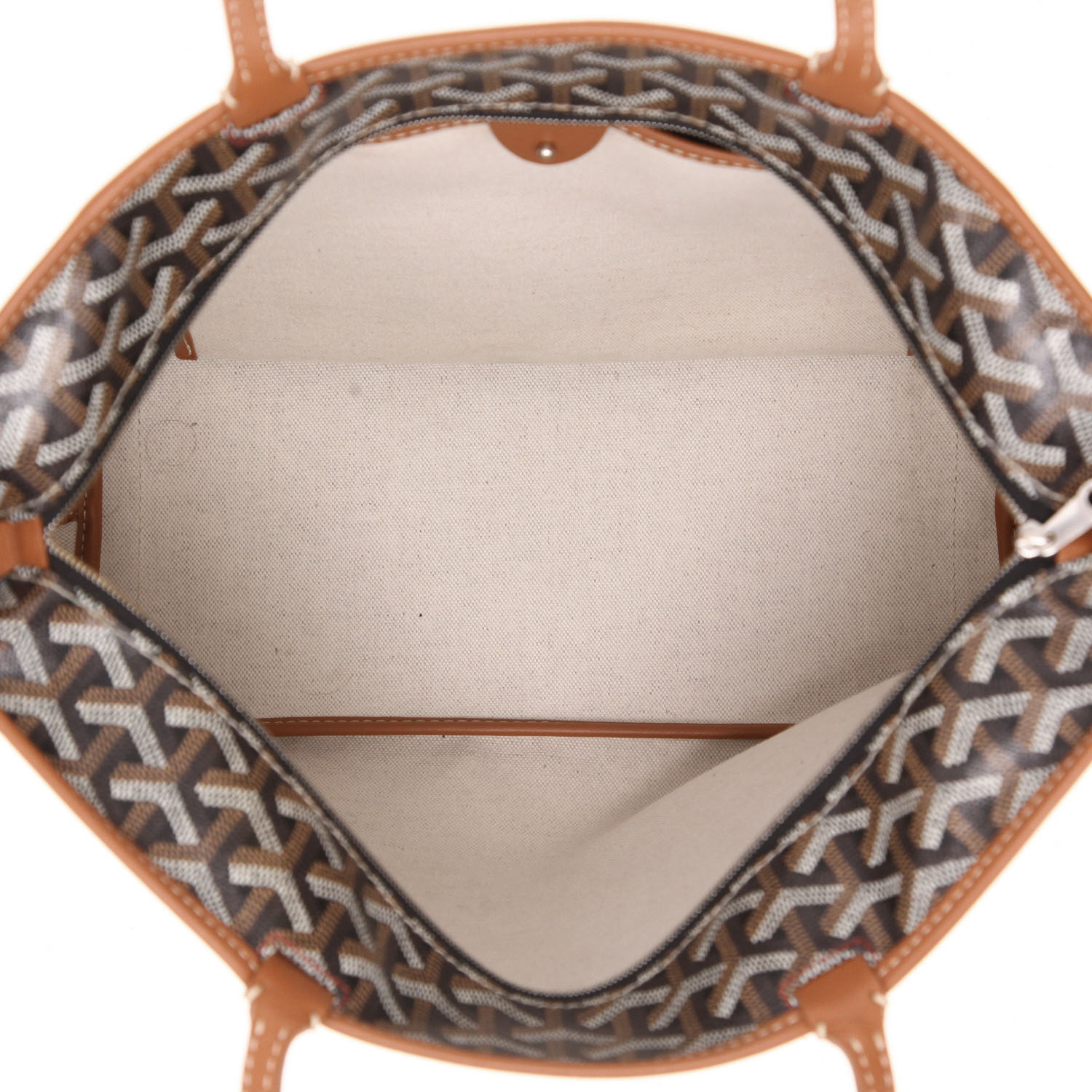 Shopping bag Goyard  Artois in tela Goyardine nera e pelle marrone - Detail D3