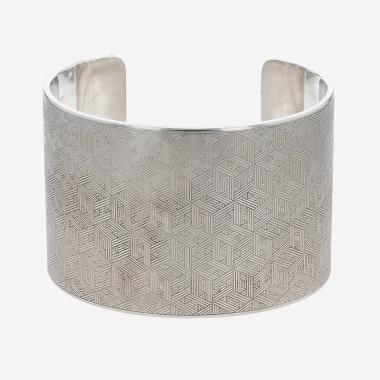 Bracelet manchette Hermès  en argent